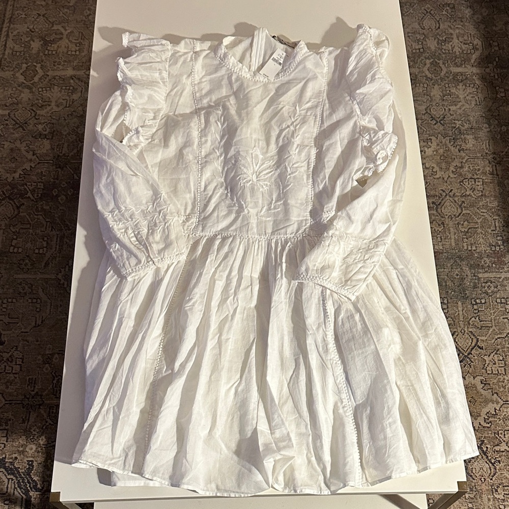 Banana Republic White Embroidered Dress